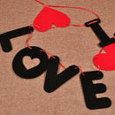 Non-woven i love you Bunting Banner Wedding Marriage Room Valentine's Day Dec-OZ