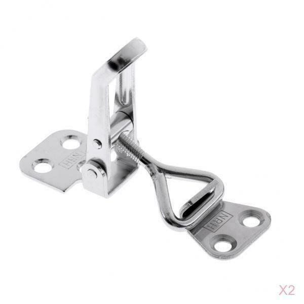 2pcs Stainless Steel Hasp Clasp Latches, Marine Boat Anti-Rattle Cabinet Door