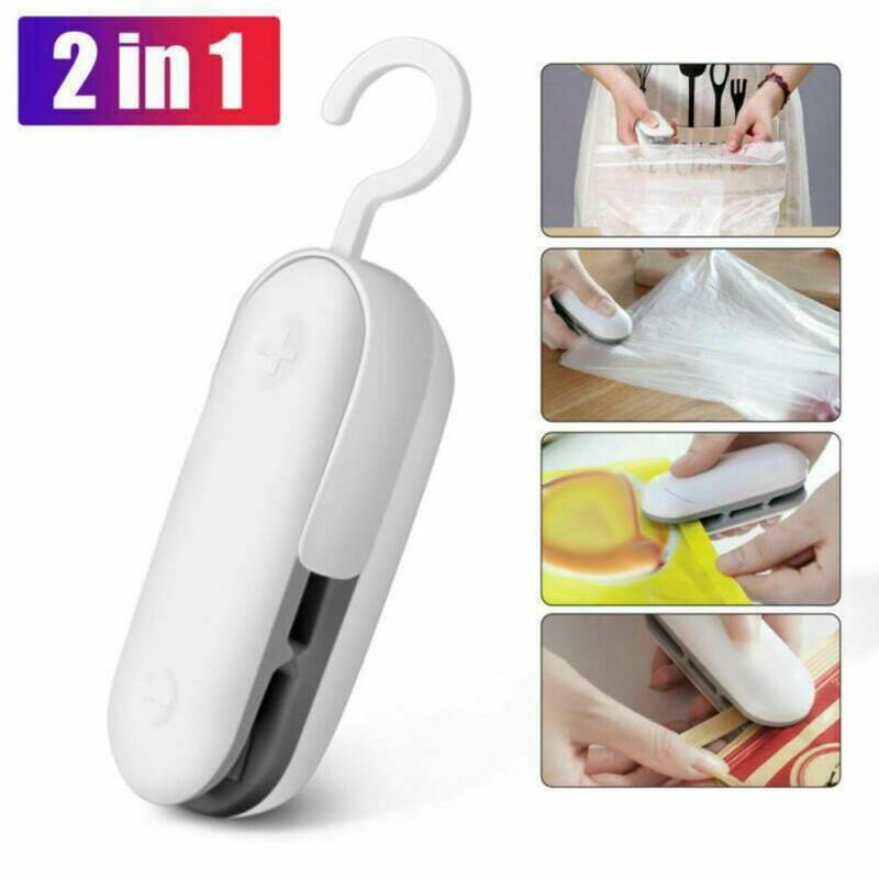 Portable Mini Heat Sealing Machine Household Plastic Bag 2 In 1-Sealer / Cutter
