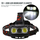 Camping Fishing LED Headlamp 4 Modes COB+XML T6 Headlight Head Lamp Torch