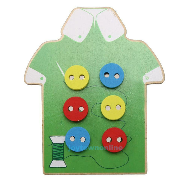 Kids Early Educational Game Toys Children Sew On Buttons Lacing Board Funny Toys