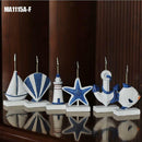 6Pcs Beach Theme Photo Memo Clip Display Place Card Holder desk Wedding Home