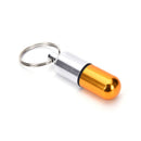 Waterproof Aluminum Medicine Pill Box Case Bottle Holder Container Keychain CCC