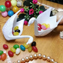12/Pack PVC White Swan Wedding Favors Boxes Bonbonniere Candy Boxes Holder for