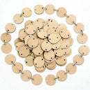 100 Pieces Round Wooden Discs with Holes Birthday Board Tags and 100 Pieces D6C9
