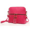 Tassel Shell Messenger Women Leather Handbags Solid Shoulder Bags (Rose Red