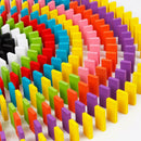 120pcs/set Children Color Sort Rainbow Wood Domino Blocks Kids Toys Gift