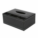 Multifunction PU Leather Pen Pencil Remote Control Tissue Box Holder Desk S H5G1