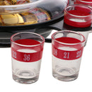 Roulette Wheel Drinking Game with 12 Shot Glasses for Novelty Alcohol Party
