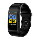 115 PLUS Smart Band Color Screen Heart Rate Monitor Fitness Tracker (Black) A