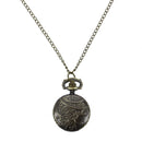 Cut Out Heart Hunter Case Necklace Pocket Watch Bronze Tone For Ladies P5H9