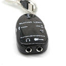 Black Guitar To USB Interface Link Cable Audio Adapters For PC/ Recording