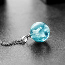 Fashion Transparent Sky Cloud Round Necklace Glow in the Dark Necklace Jewe- OZ