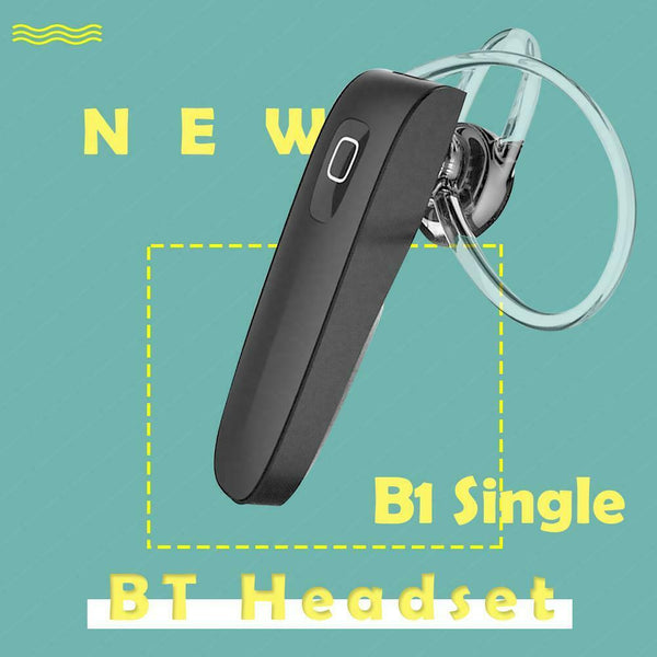 B1 Bluetooth Headset Wireless Noise Reduction w/Mic Handsfree Earbud Earphone