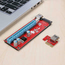 2pcs PCI Express Riser Card 1x to 16x USB3.0 SATA Power for Bitcion Minier