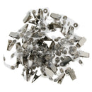 100 School Office  ID Card Badge Holder Nametag Clips w/ Clear Strap