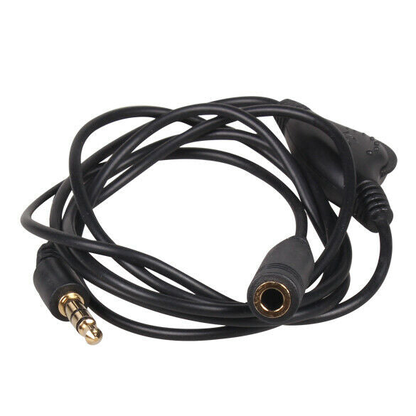 3.5mm M/F Stereo Earphone Audio Extension Cable 1M with Volume Control  #gib