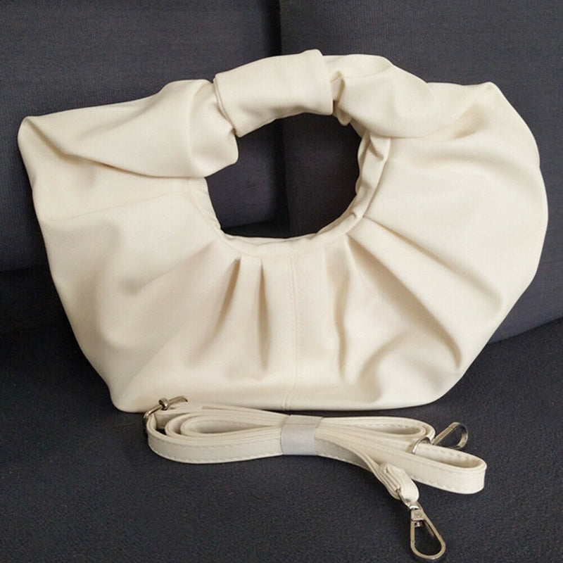 Women Shoulder Bag Female Pleated Dumpling Handbags Purses Travel Soft Clutch