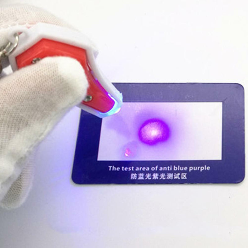 Anti UV Test Card Sunglasses Lenses Anti Radiation Glasses Violet Test_Pa