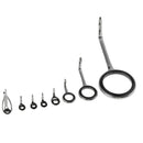 8pcs Fishing Rod Guides SIC Ring Eyes Spinning Rod Guides Rings Repair Kit