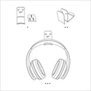 2Pack Universal Headset Hanger Screw & Adhesive On Hook Stand for Headphones