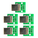 5 Pieces USB Type B Female Socket Breakout Board to DIP Converter