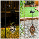 Outdoor Solar Lantern Hanging Light LED Yard Garden Lamp Waterproof Q9V3