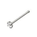 2Pcs Stainless Steel Crystal Nose Stud Bar Ring Belly Body Piercing Jewelry