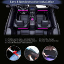 48 LED 4X RGB Car Interior Atmosphere Neon Light Strip Music Control & Hn