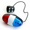 Bicycle Bell 6 LED 4 Tone Horn LED Light Electronic Siren Bicycle Bells for