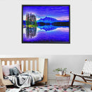 5D DIY Full Drill Diamond Painting Purple Quiet Lake Cross Stitch Embroider