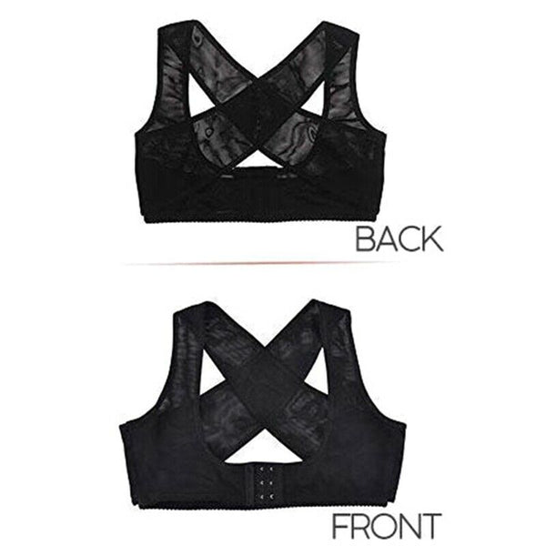 Adjustable Women Elastic Back Support Belt Chest Posture Corrector Shoulder Y6Z3