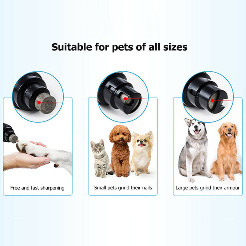 USB Cat Dog Electric Nail Claw Clippers Automatic Pet Nails Polisher Cutter A