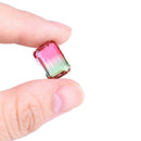 Bi-Color Non-Natural10x8mm Watermelon Tourmaline Emerald Stone Jewelry  GRY