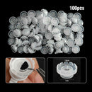 100 Eyelash Extension Plastic Glue Cups/Ink Caps Adhesive/Tattoo Pigment  JKN