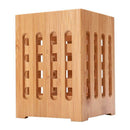 Square Wood Kitchenware Tube Chopsticks Box Container Kitchen Utensil Set HoX8X8