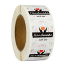 Round "Homemade with Love" Stickers Seal Labels 500 Labels Stickers Scrapbo D5M1