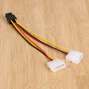 3pcs Display Card Power Line 4pin to 6pin Line Special Purpose for Mining