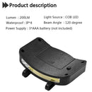 Clip On Cap Light Led Cap Light Cob Cap Visor Light Battery Powered Headlam
