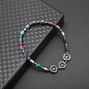 Fashion Colorful Circle Star Black Magnet Stone Anklet Leg Chain Charm Star F2M5