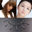 Reliable Mix Colors Rhinestone Nose Studs Screw Ring Bone Bar Body Piercing  Z