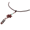 4mm Dia Prayer Beads Rosary Tibet Meditate Mala Necklace, Jujube Red I1B9