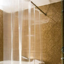 Clear Shower Curtain Liner with Hooks Waterproof and Treated to Resist Dete T3V2