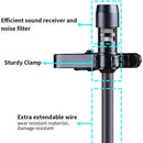 Mini Clip Lapel Microphone with 3.5mm Headphone Condenser Mic Audio Accessory Ef
