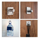 4pcs Stainless Steel Bathroom Hook Rustproof Self-adhesive Home Wall Hanger