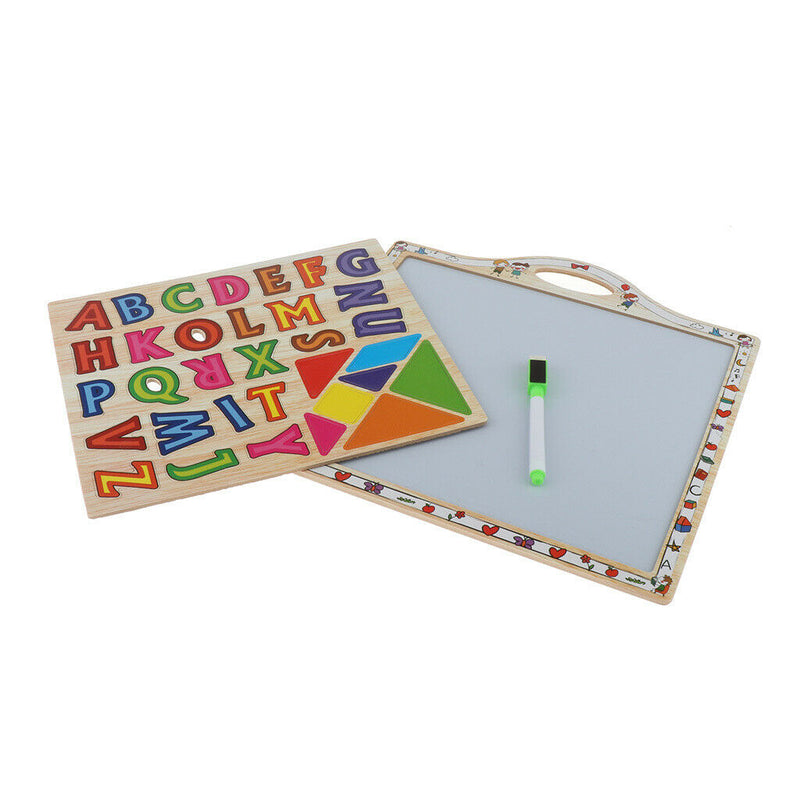 Alphabet Letters Magnets - Doodling White Board with Pen - 2 In 1 Spelling and