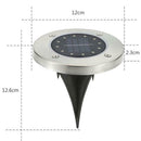 12 LED Solar Buried Light Waterproof Outdoor Lawn Ground Lamp (Warm White)