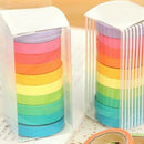 20x Writable Rolls Paper Washi Masking Tape Rainbow Colours Sticky Adhesive