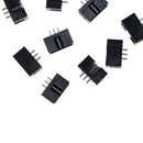 10PCS DC3-6P 2.54mm 2x3 Pin Straight Male Shrouded header IDC Socket  B Gn