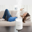 280ML Desk Candle Humidifier USB Mute Mist Maker with Ambient Light (White) A